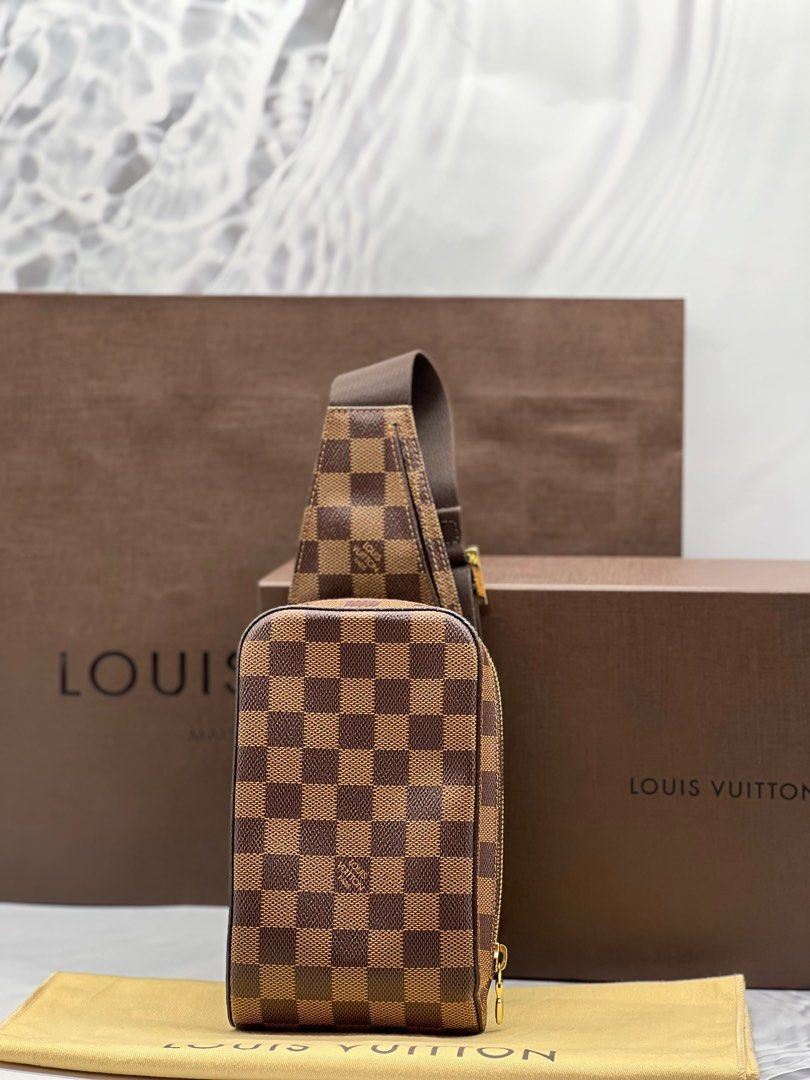 LOUIS VUITTON GERONIMOS DAMIER EBENE CANVAS CROSSBODY BAG FULL