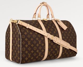 Brown Monogram Coated Canvas Imaginary Friends Monkey Keepall XS