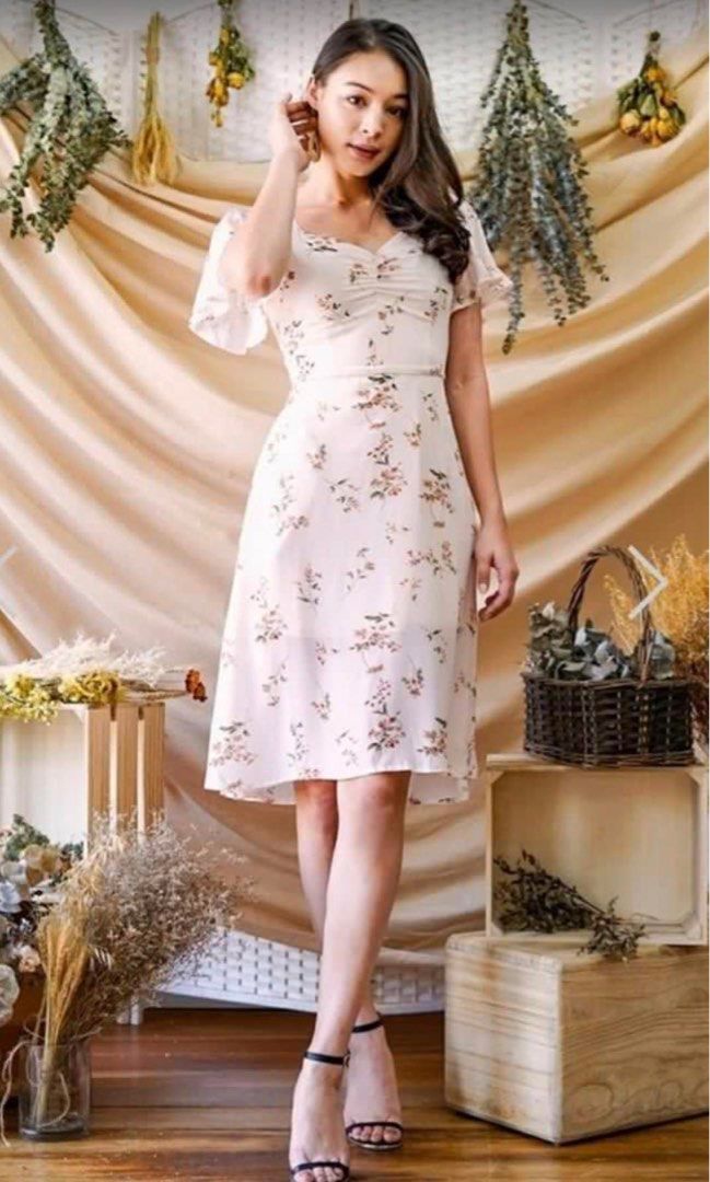 Ada flutter top sleeve dress