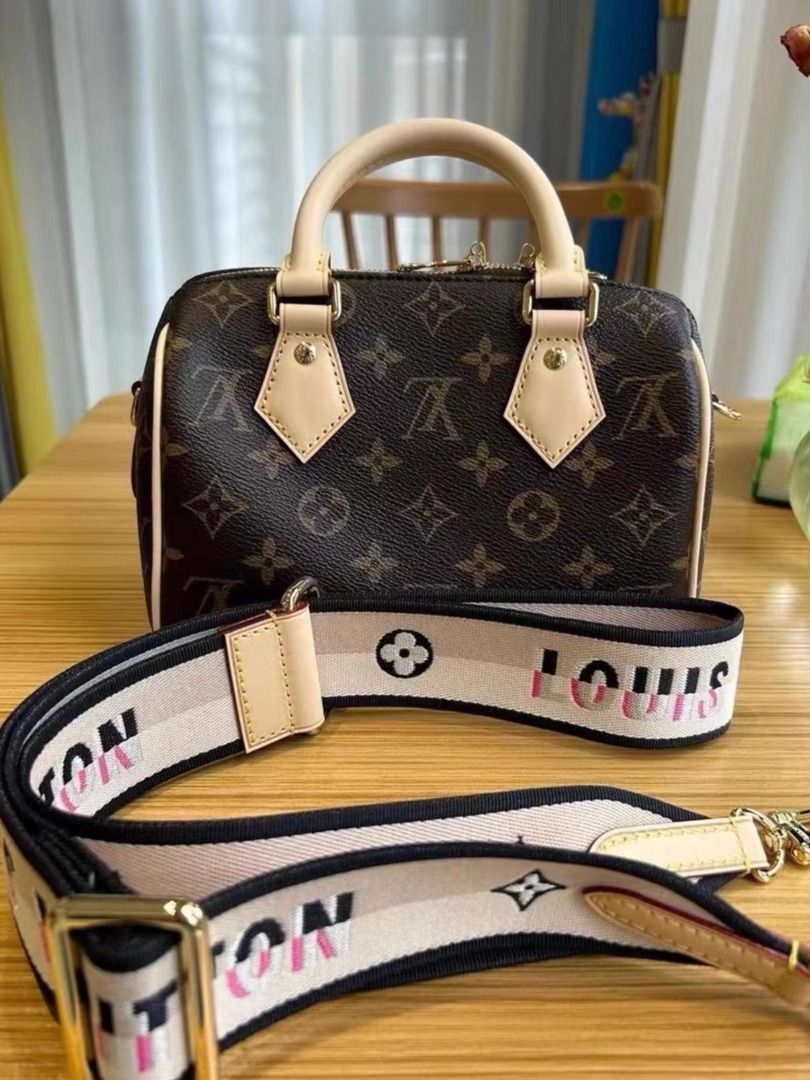 LOUIS VUITTON JACQUARD SPEEDY BANDOULIERE 20 ADJUSTABLE SHOULDER STRAP,  Women's Fashion, Bags & Wallets, Shoulder Bags on Carousell