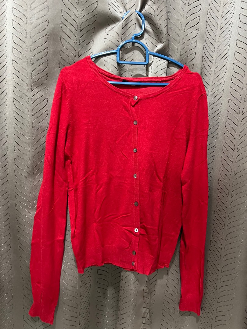 Mango cardigan in red L size Women s Fashion Tops Other Tops on