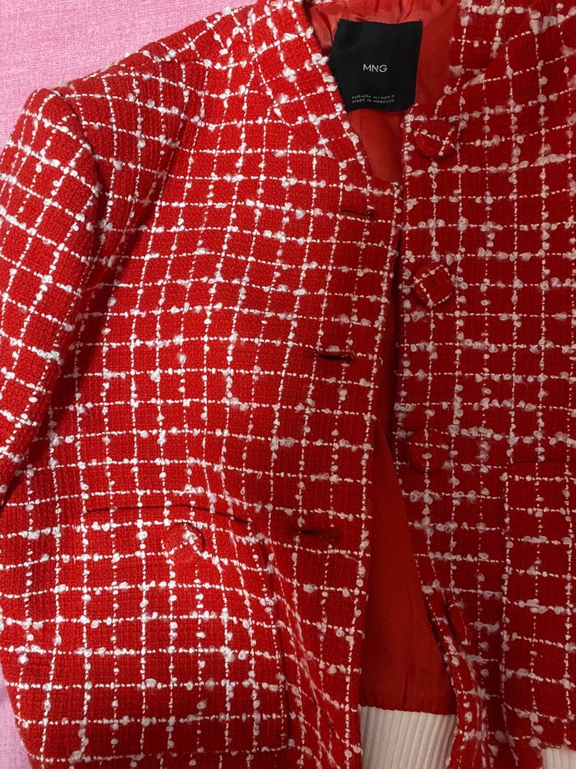 Red and white checkered on sale jacket