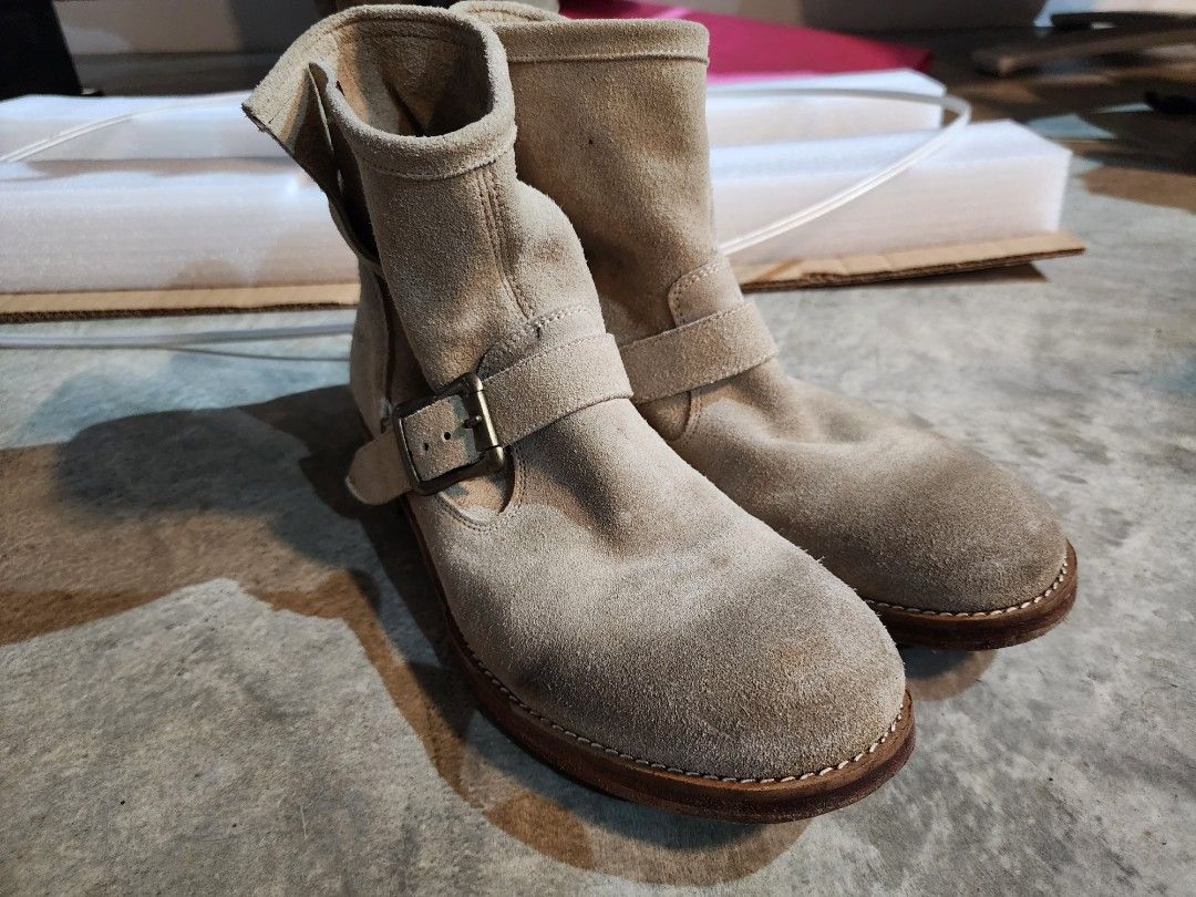 Suede engineer boots hot sale