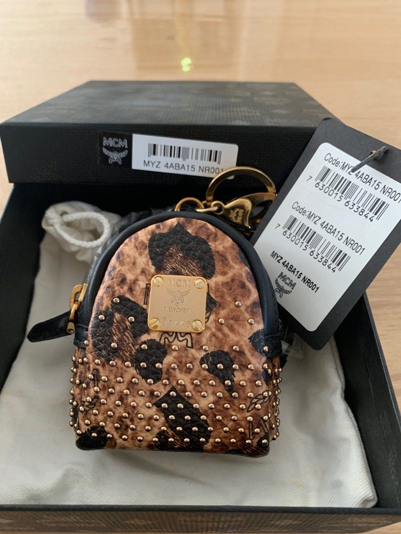 Mini mcm hotsell backpack keychain