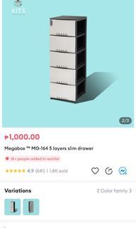 Megabox Slim 5-layer drawer
