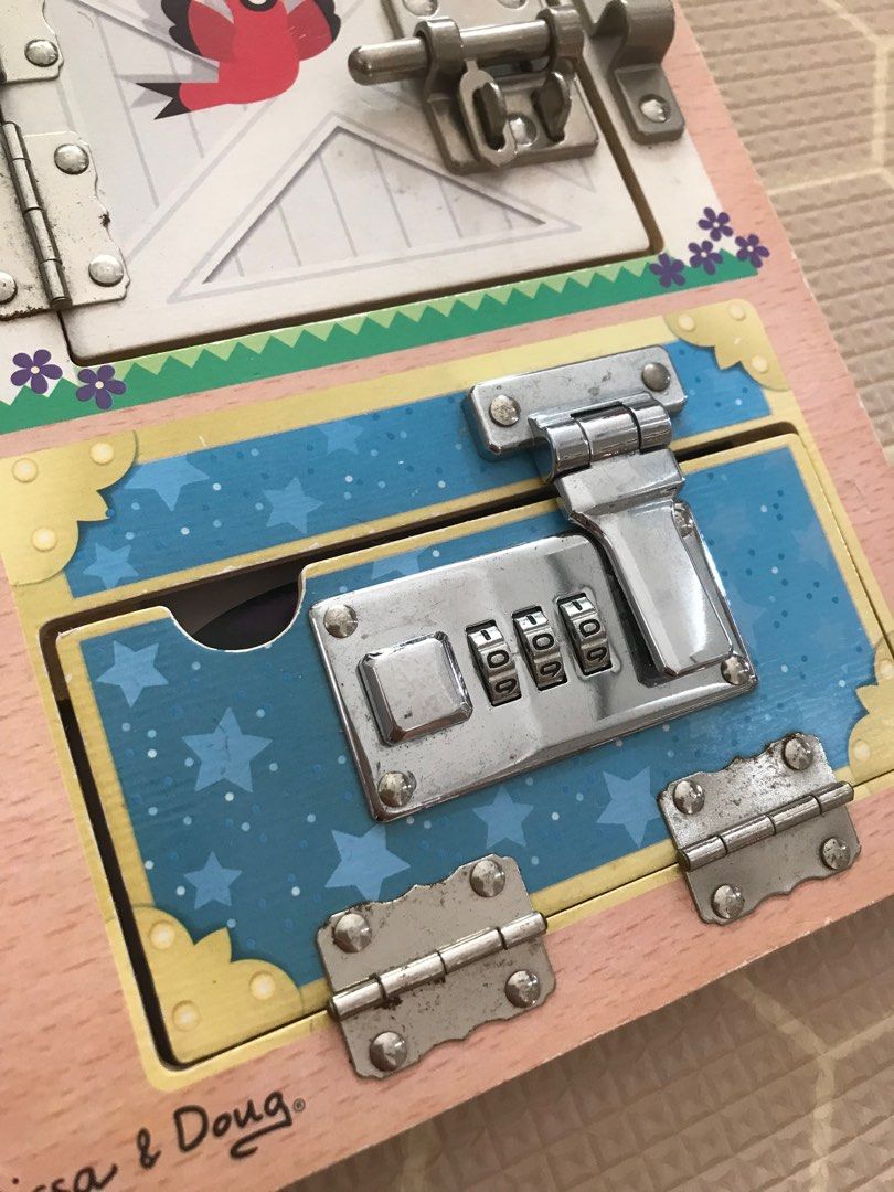 Melissa & Doug Lock & Latch board, Hobbies & Toys, Toys & Games on