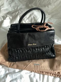 Miu Miu Vitello Lux Bow Bag, Luxury, Bags & Wallets on Carousell