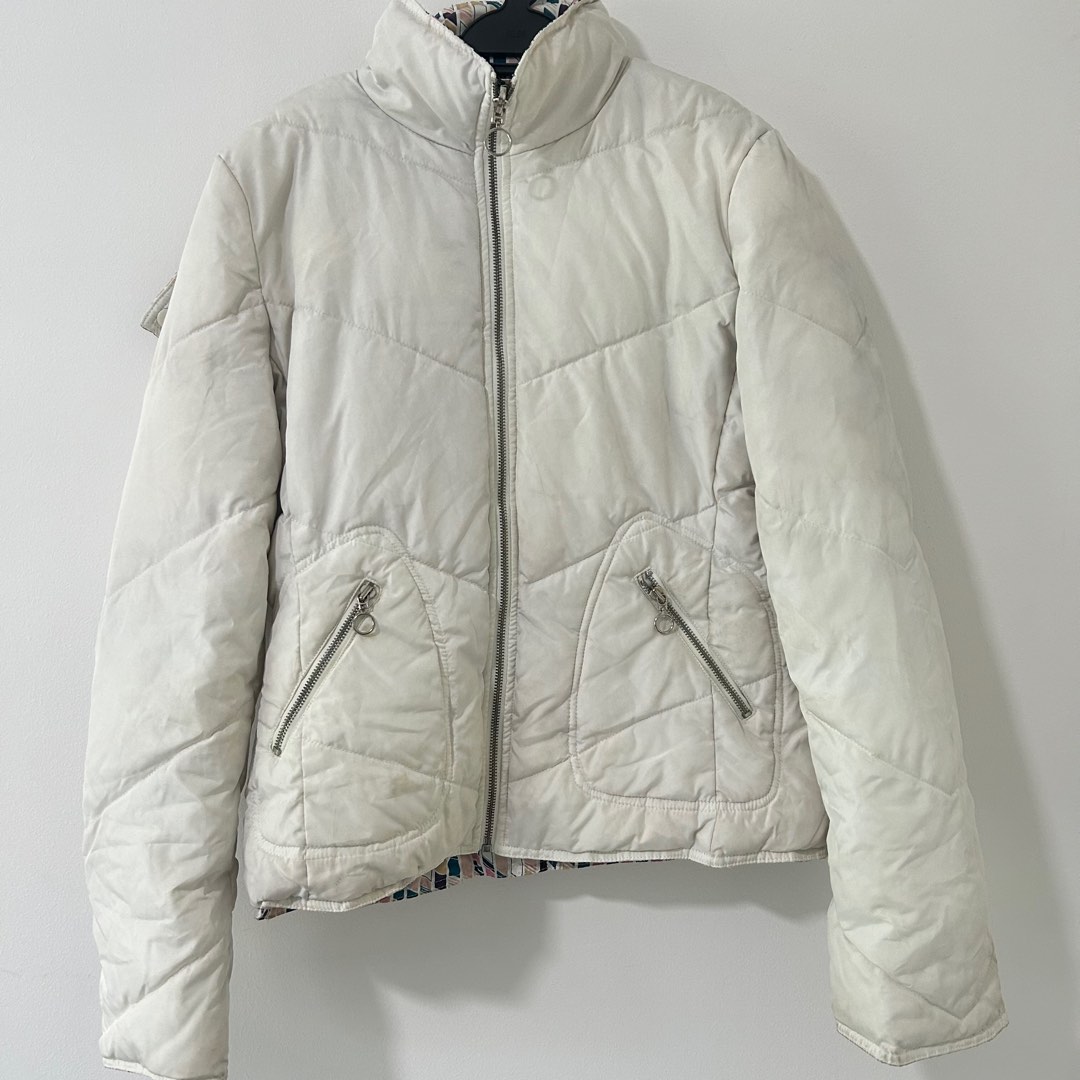 MNG MANGO White Winter Coat, Women's Fashion, Coats, Jackets and ...