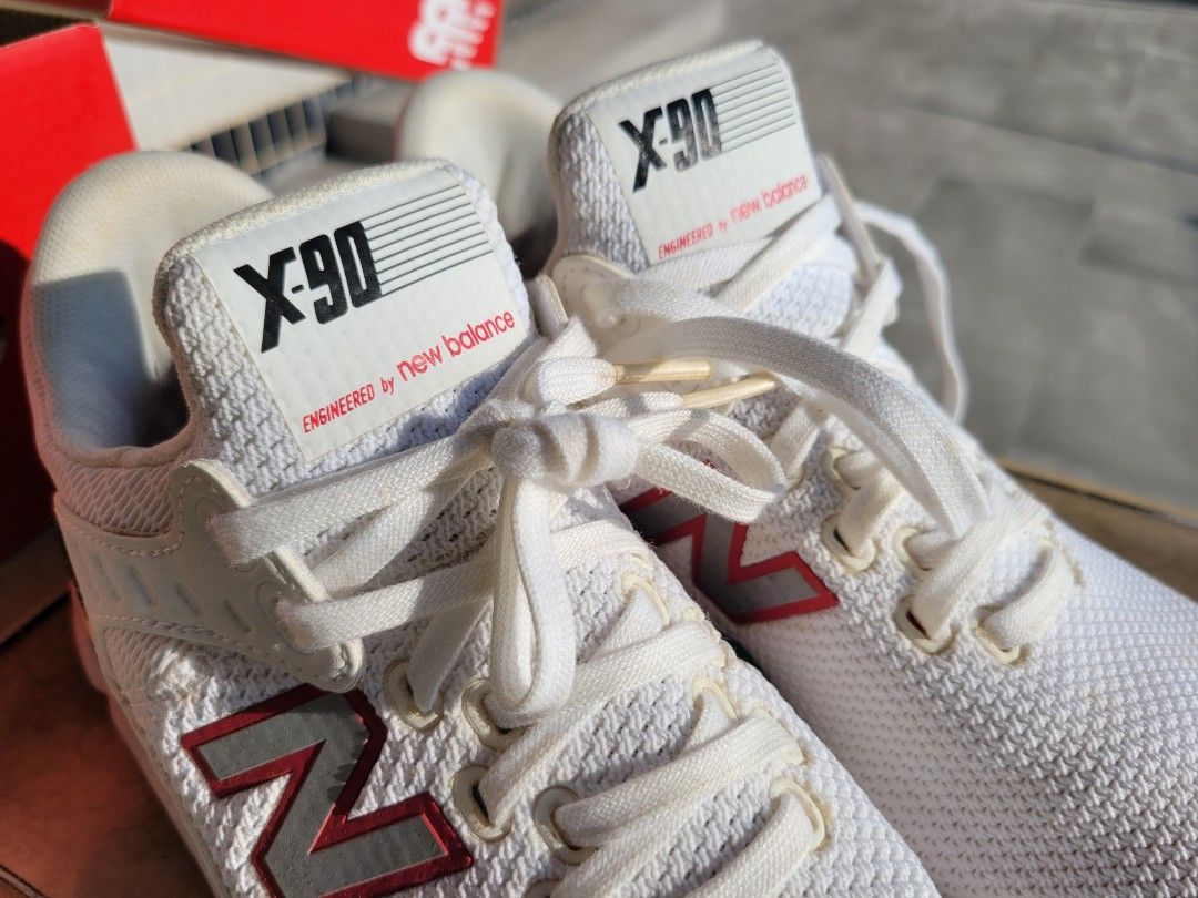 New balance white x90 trainers outlet
