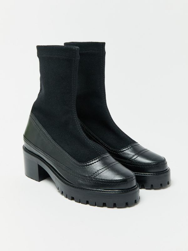 Nicole Saldana Christina Black Sock Boots Women s Fashion