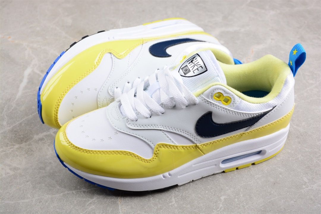 White and yellow outlet shoes