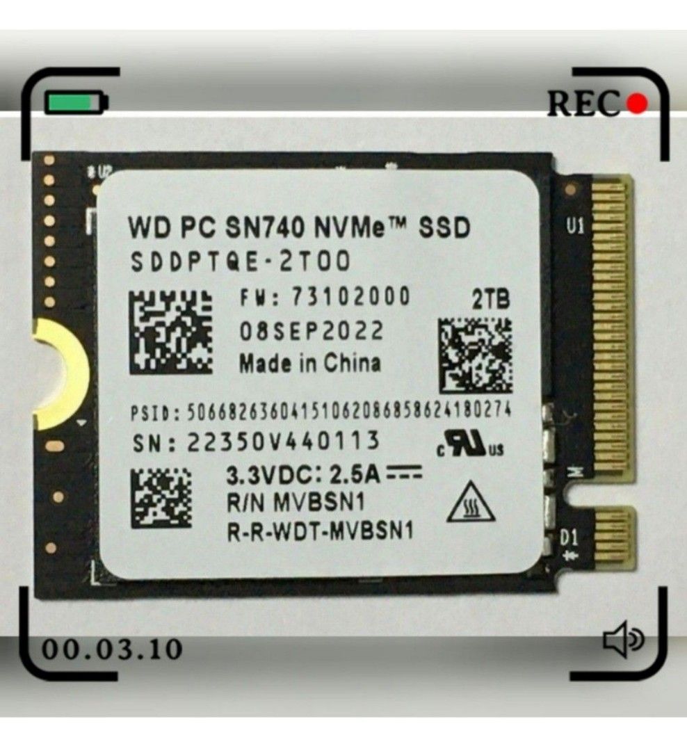 人気ショップ WD SN740 2TB SSD 2230 steamdeck Rog Ally PCパーツ