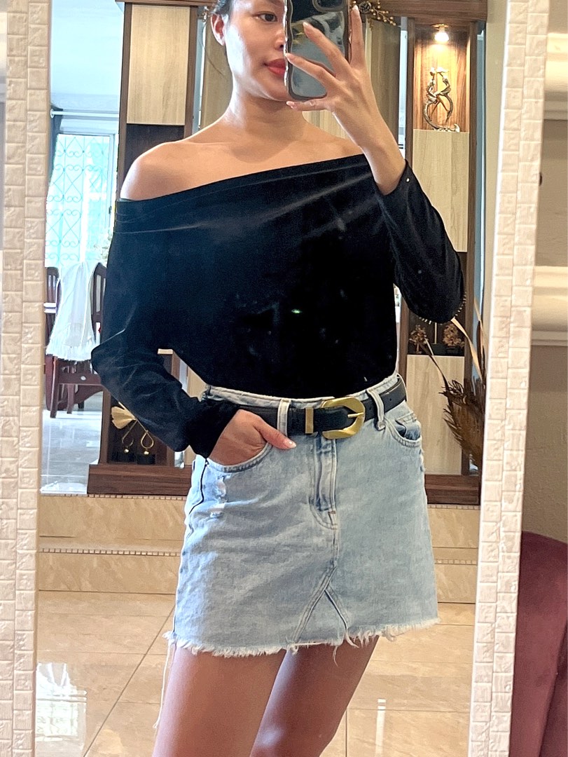 Off shoulder velvet blouse discount