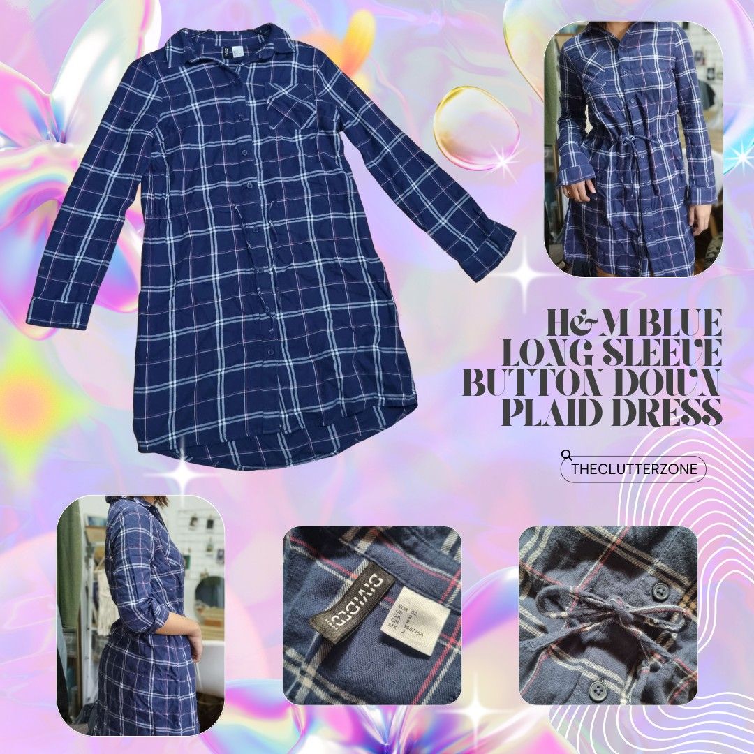 H and m button down dress online