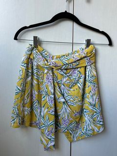Pomelo Yellow Floral Mini Skirt