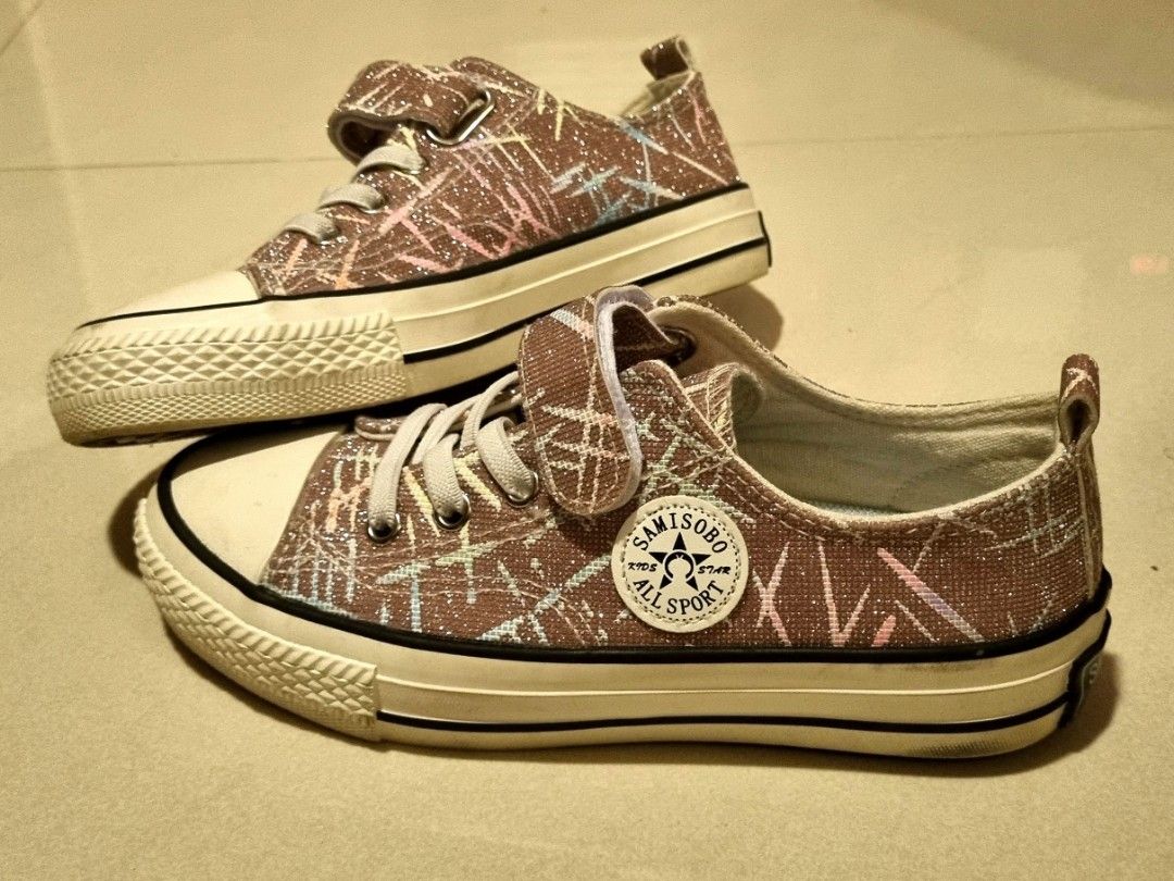 Preschool Child shoes glittery Rose gold sneakers Babies Kids