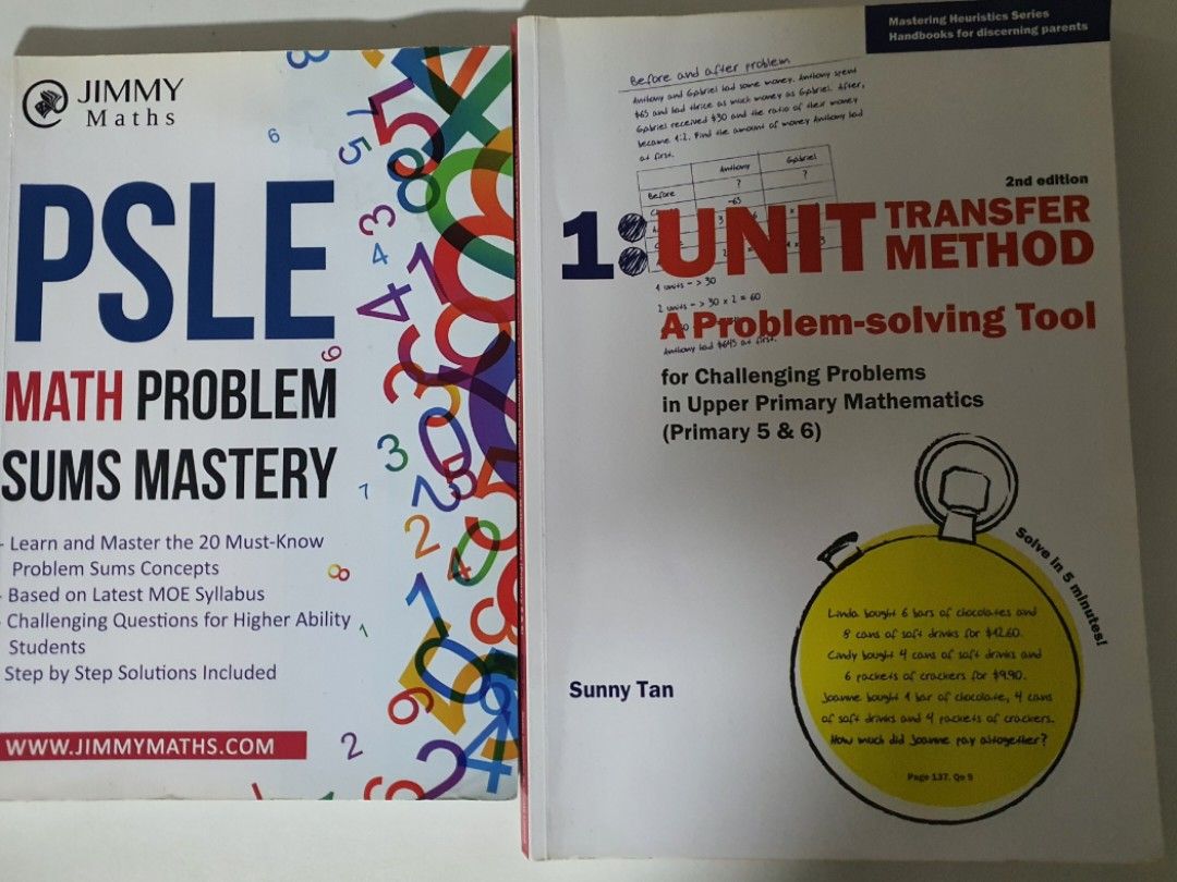 Ps1 Math PSLE Math 1) Jimmy Math PSLE Math Problem Sums Mastery , and 2) Unit ...