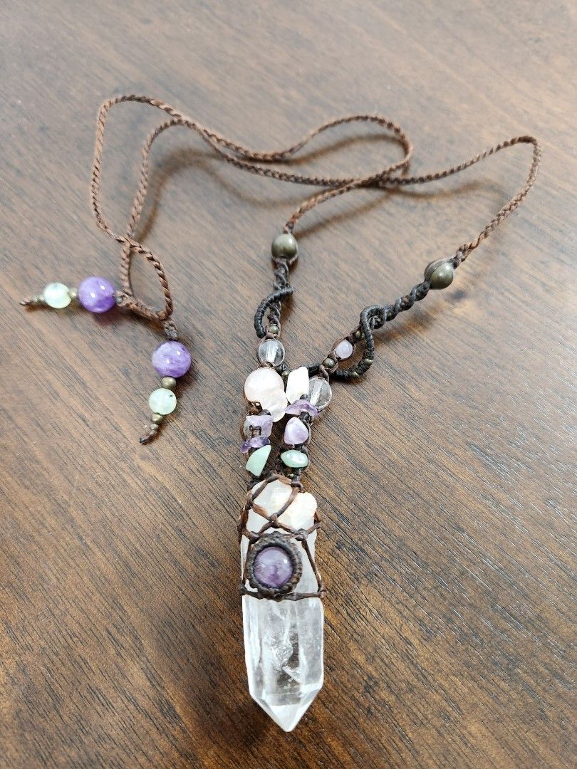 Quartz crystal necklace cheap