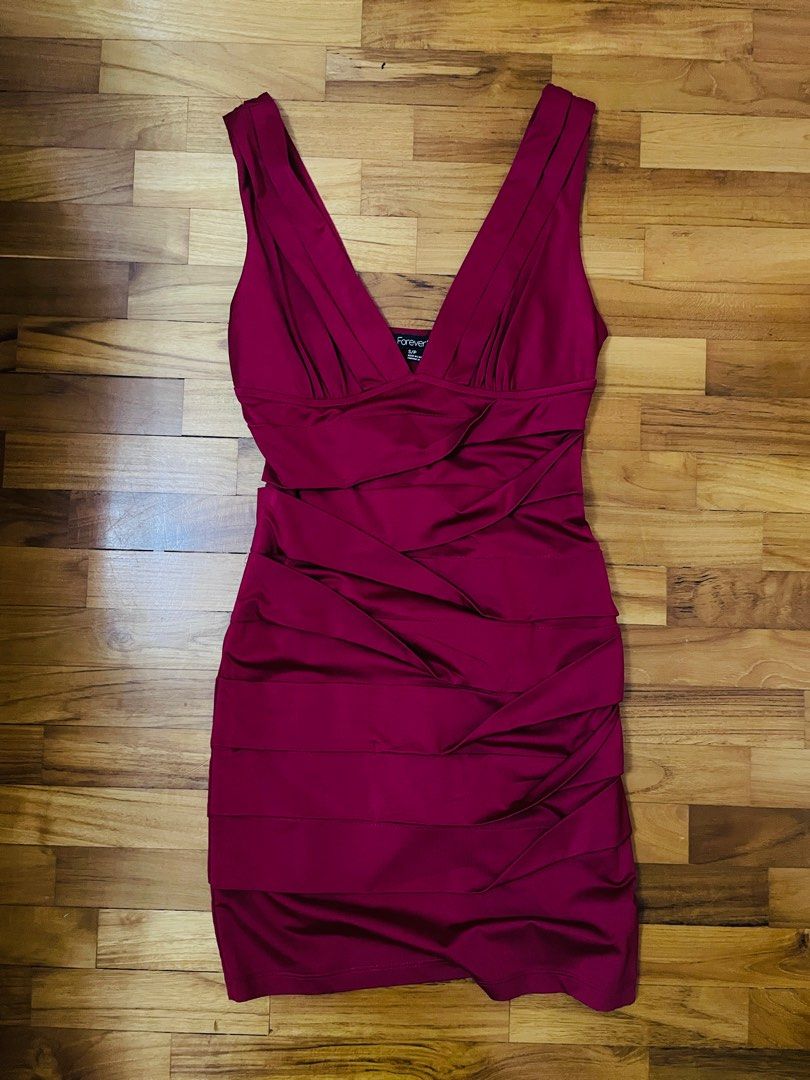 Red mini dress forever 21 hot sale
