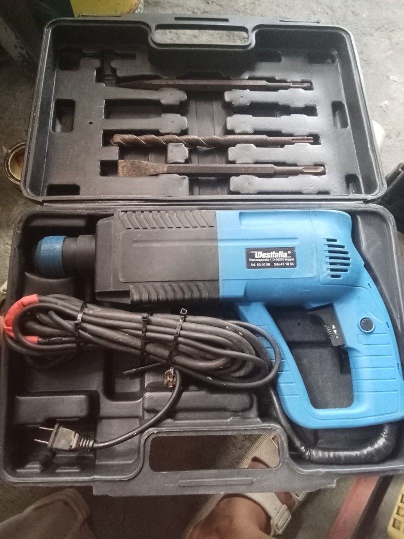 Rotary Hammer made in germany (Category: Home Improvement Tools & Accessories) located in San Mateo. Submitted by Judeobina (Listing ID 1260988431, Image 1). Description: Rotary Hammer for sale 220 Volts made in Germany 20 k seldom used.