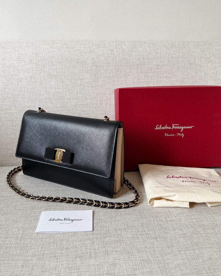 FAST SALE Salfatore Ferragamo Miss Ginny in New Bisque Bi Color