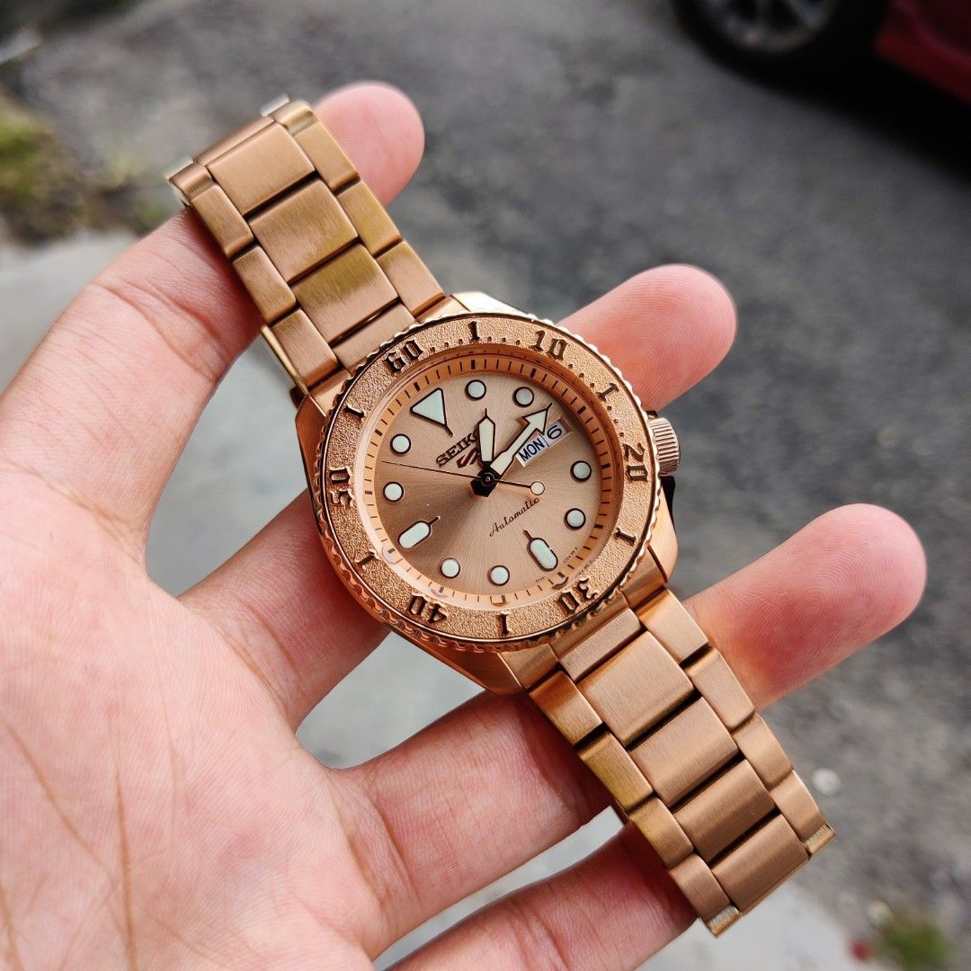 Seiko 5 Rose Gold Women s Fashion Watches Accessories Watches