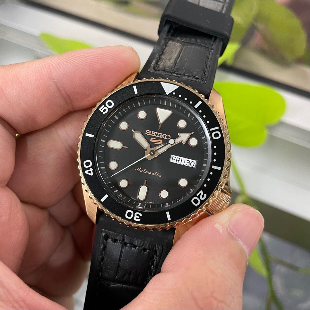 Seiko 5 Sports 5KX Black Rose Gold SRPD76K1 Specialist