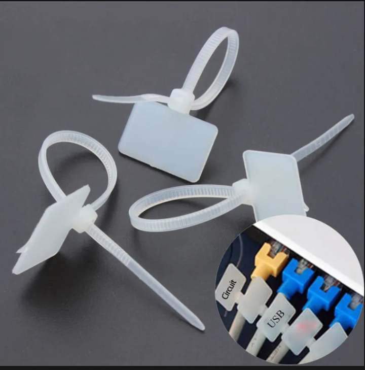 Self Locking Nylon Cable Ties Marking Label White Plastic Assorted Zip Tie Loop Wire Wrap Zip 4359