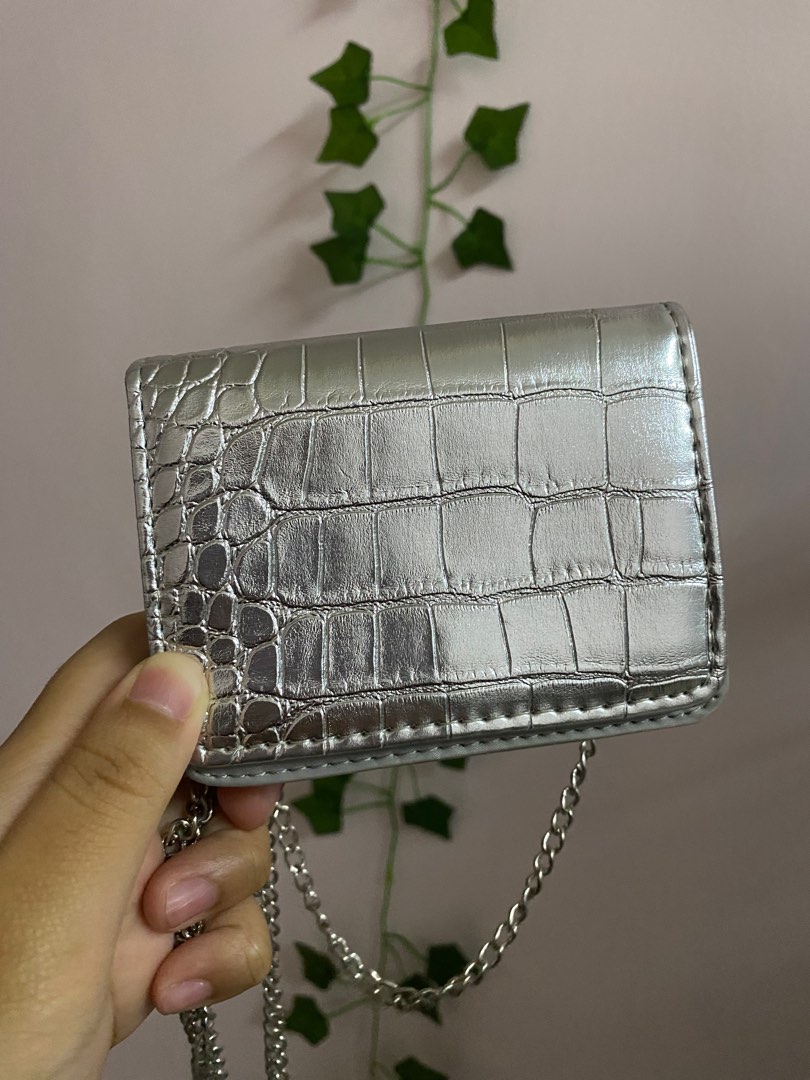 Primark silver clutch bag clearance