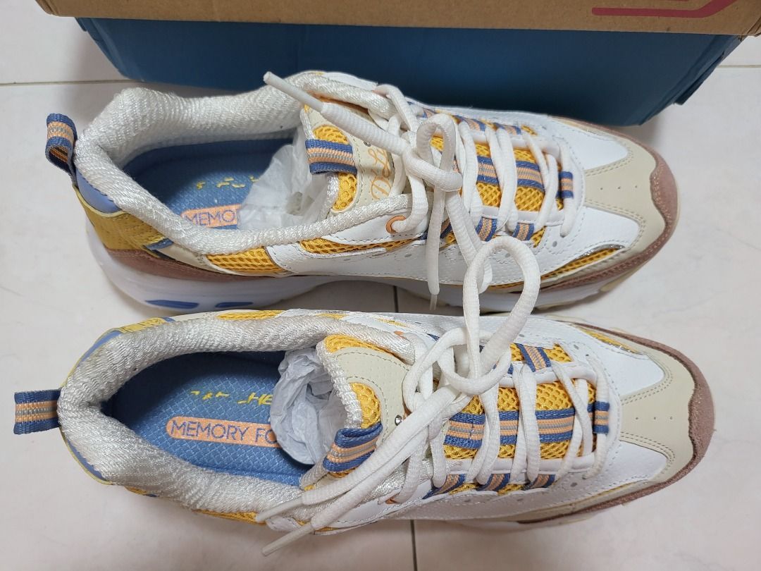 Skechers memory foam sales yellow