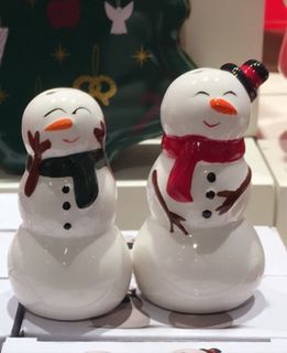 Snowman Salt & Pepper Ceramic Shaker