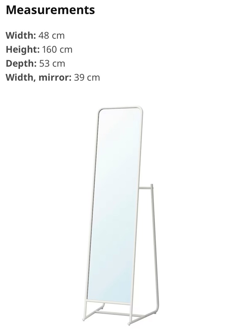 Standing Mirror, Furniture & Home Living, Furniture, Other Home