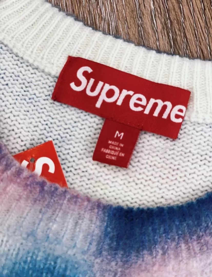 保存版】 L Sweater Logo Blurred Supreme 23FW 即発送 ニット ...