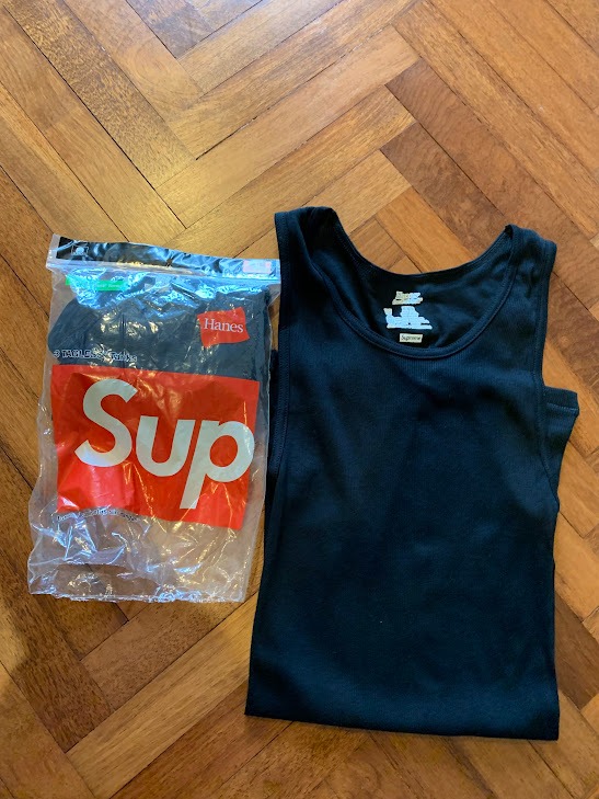 Supreme hanes tank top sleeveless Men s Fashion Tops Sets