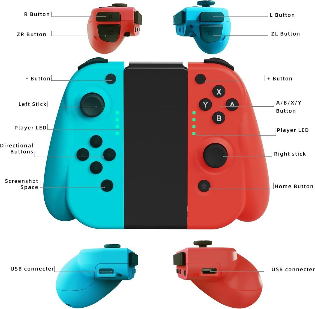 Switch Controller, Wireless Controller Bluetooth, Video Gaming, Gaming ...
