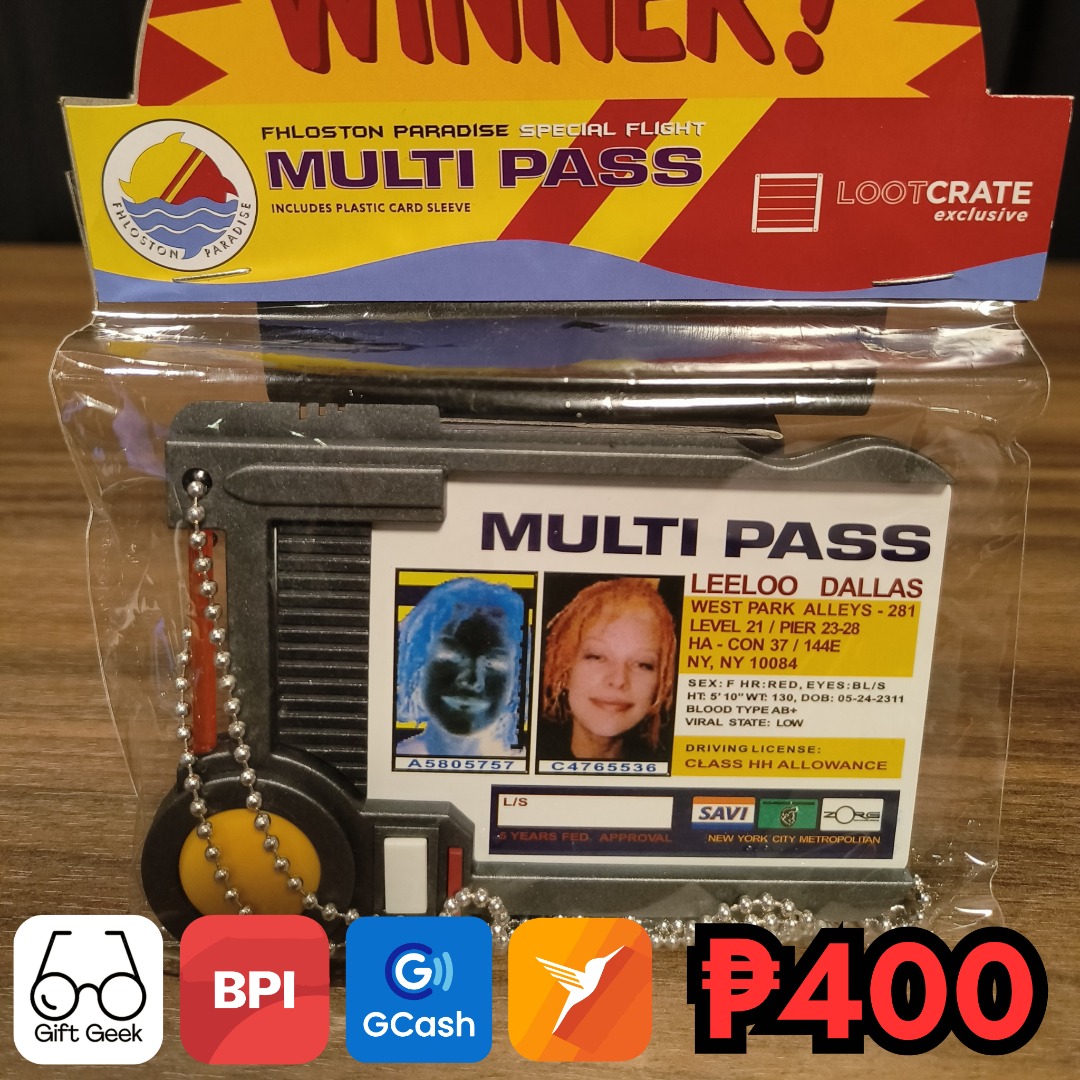 The Fifth Element Prop Replica Multi Pass Loot Crate Exclusive, Hobbies