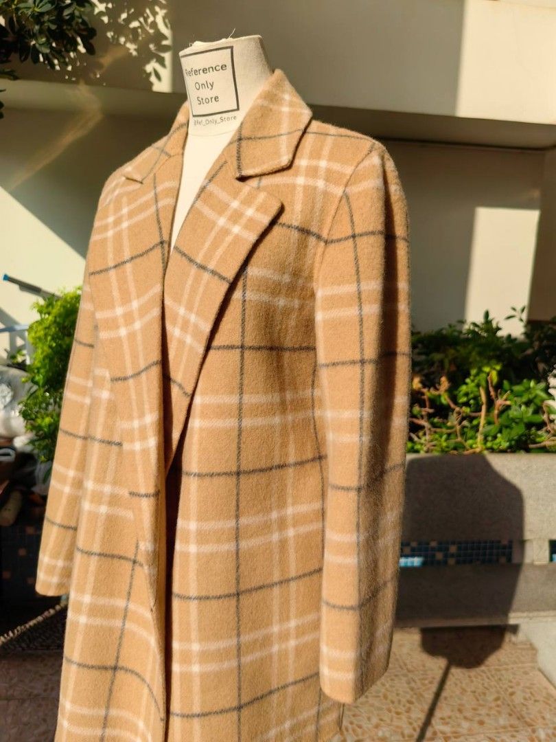 Theory Clairene Open Front Wool Blend Plaid Jacket Women s Fashion Coats Jackets and Outerwear on Carousell