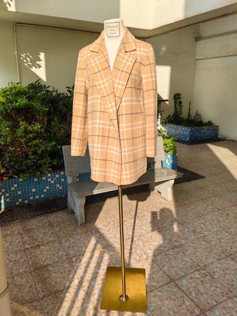 Theory Clairene Open Front Wool Blend Plaid Jacket Women s