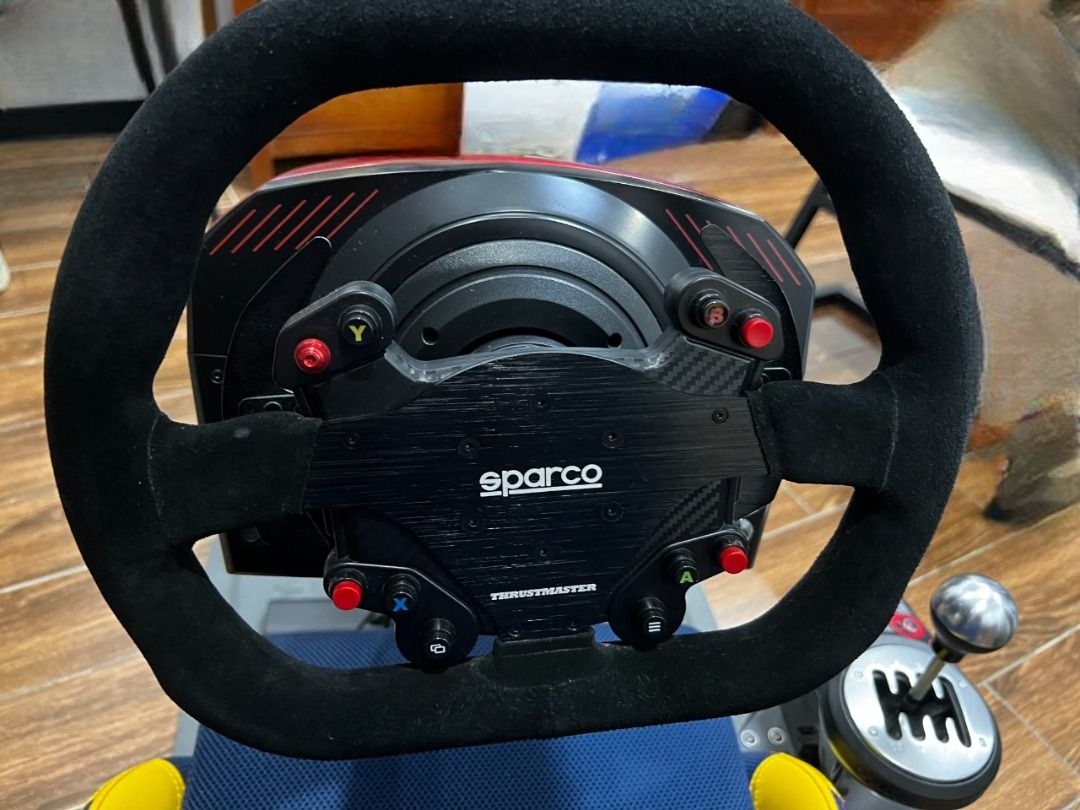 Thrustmaseter steering wheel + Racing Playseat, Video Gaming, Gaming ...