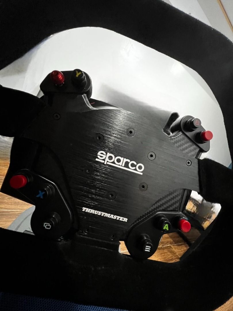 Thrustmaseter steering wheel + Racing Playseat, Video Gaming, Gaming ...