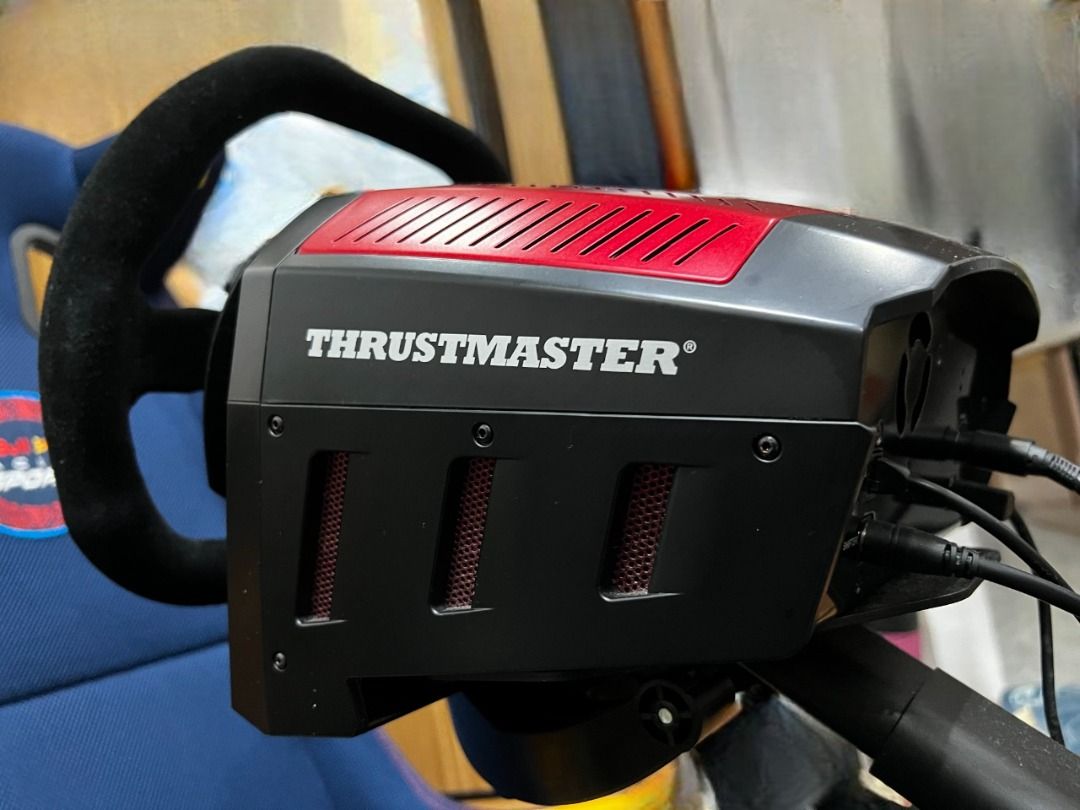 Thrustmaseter steering wheel + Racing Playseat, Video Gaming, Gaming ...