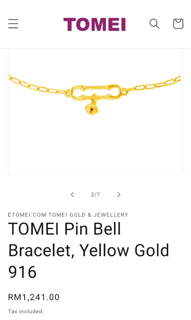 Tomei gold bangle hotsell