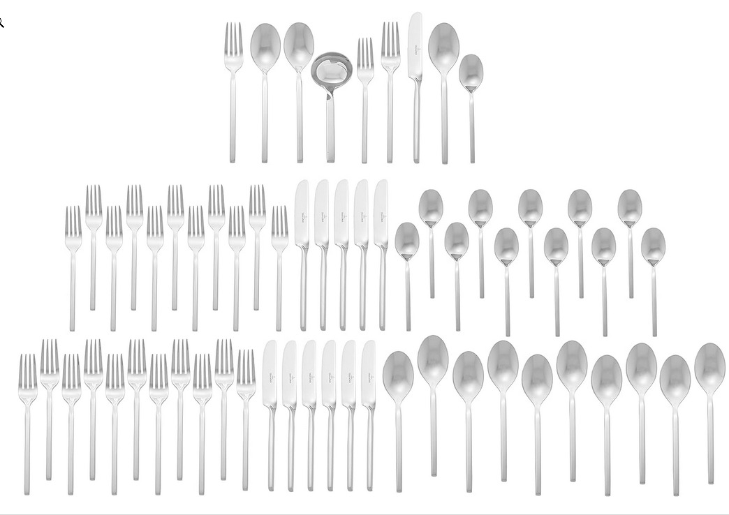 TPVilleroy and Boch New Wave Flatware 64 Pc. Service for 12 by