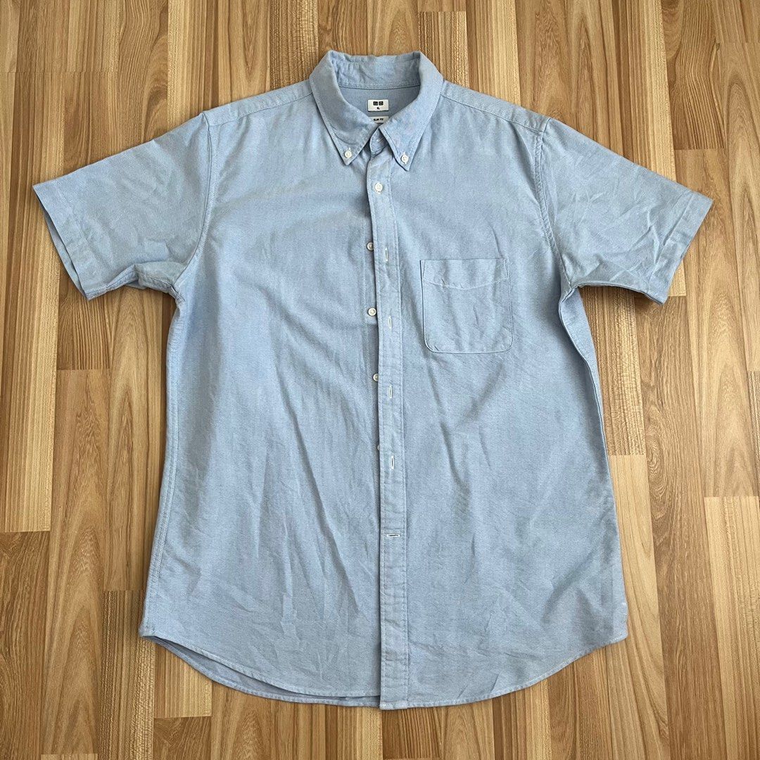 Uniqlo oxford short best sale sleeve