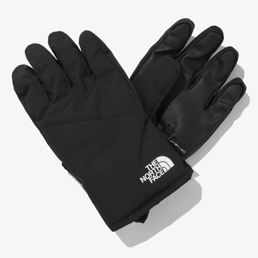 Mens black top north face gloves
