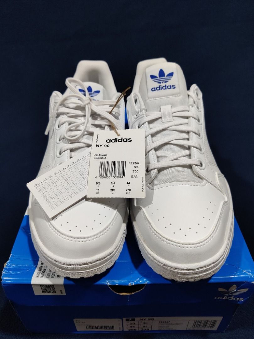 US 9 Adidas originals NY 90 White Blue