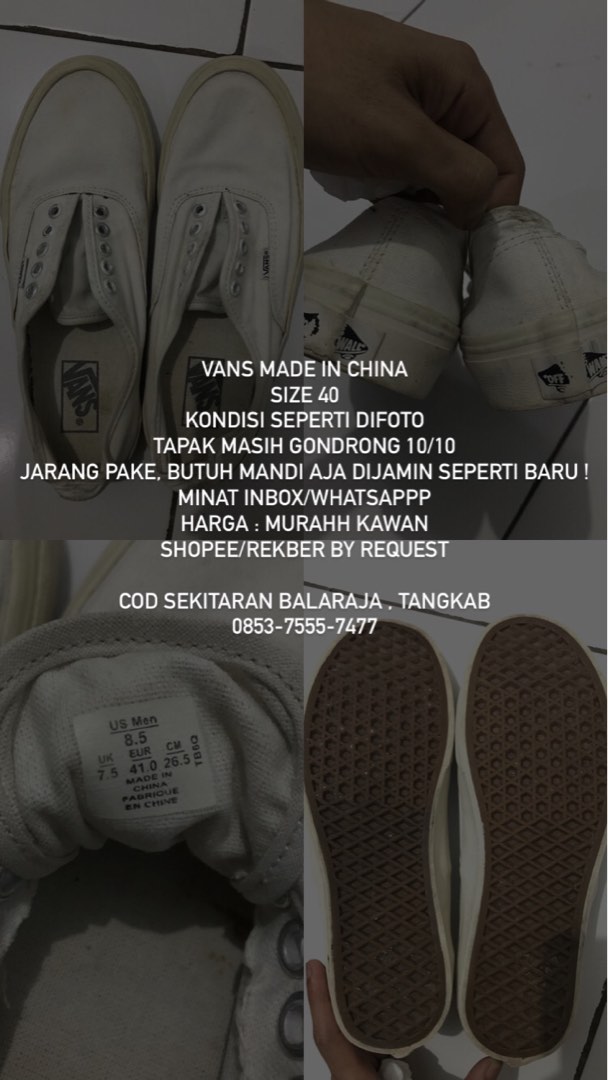 VANS MADE IN CHINA