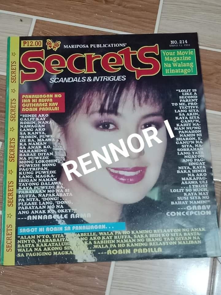 VINTAGE 90 #39 S SHOWBIZ MAGAZINES ( ALL SHARON CUNETA COVER ) Hobbies