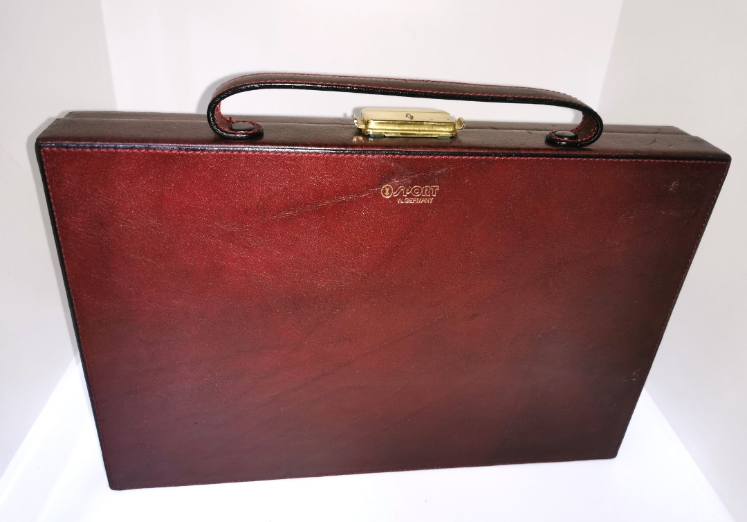 Portefeuille Porte-Monnaie GOLD PFEIL - Cuir Et Toile - Noir - Vintage - Parfait État