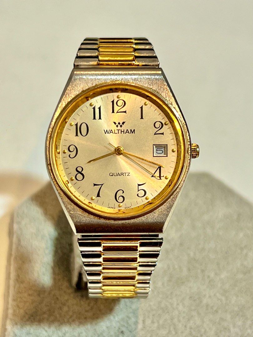 WALTHAM Vintage Two-tone Preloved watch (Category: Luxury Watches) located in Quezon City. Submitted by watchfindsph (Listing ID 1264085032, Image 1). Description: 100% original US and Japan made Quartz Garterized strap In good working condition.